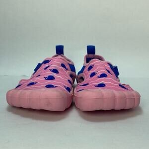 NEWTZ Water Shoes Pink with Blue Whales Youth Size 11/13